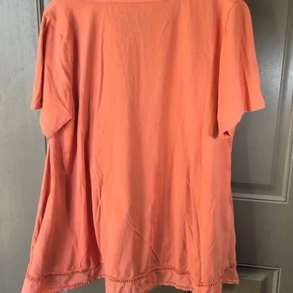 2 Logo Tops, Blue & Orange Embroidered Blouses With Pockets L - Picture 6 of 8